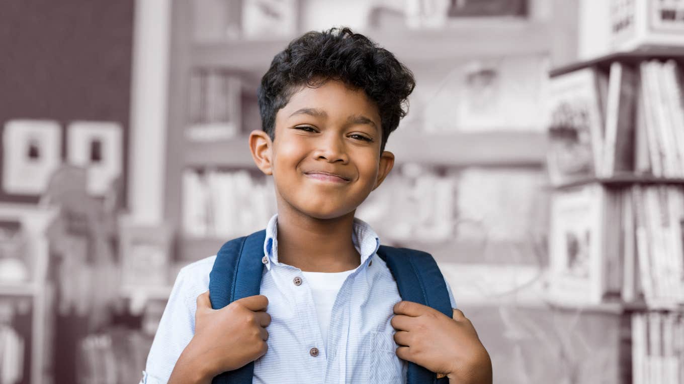 Young boy smiling, set up for healthy future without shame