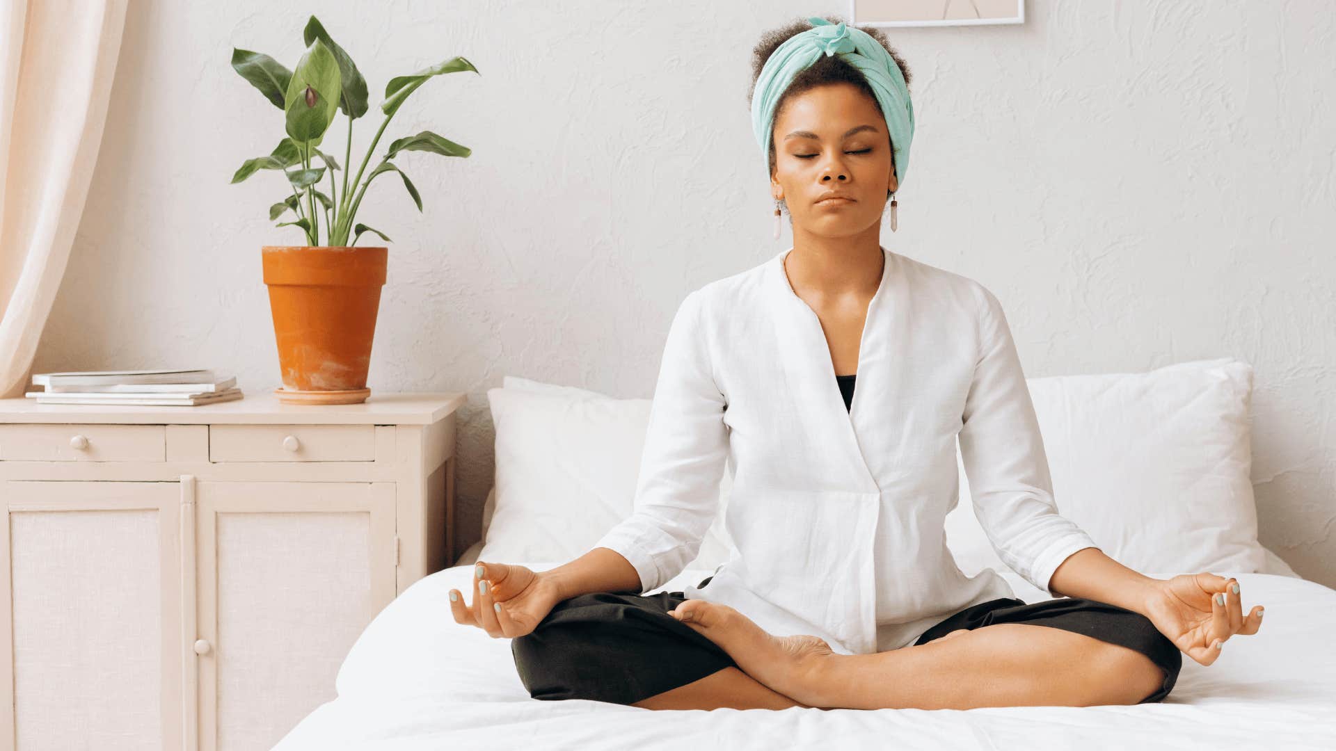 woman meditating