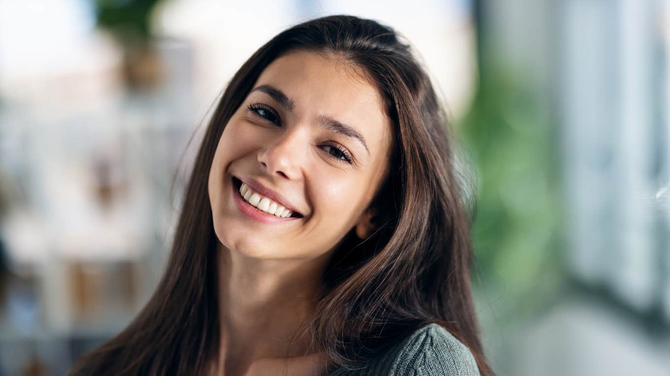 happy smiling woman