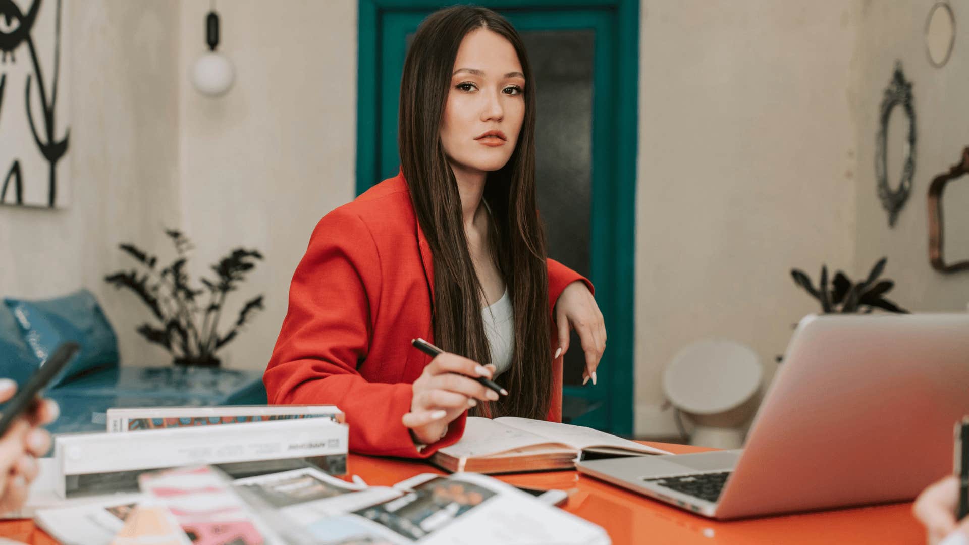 woman working