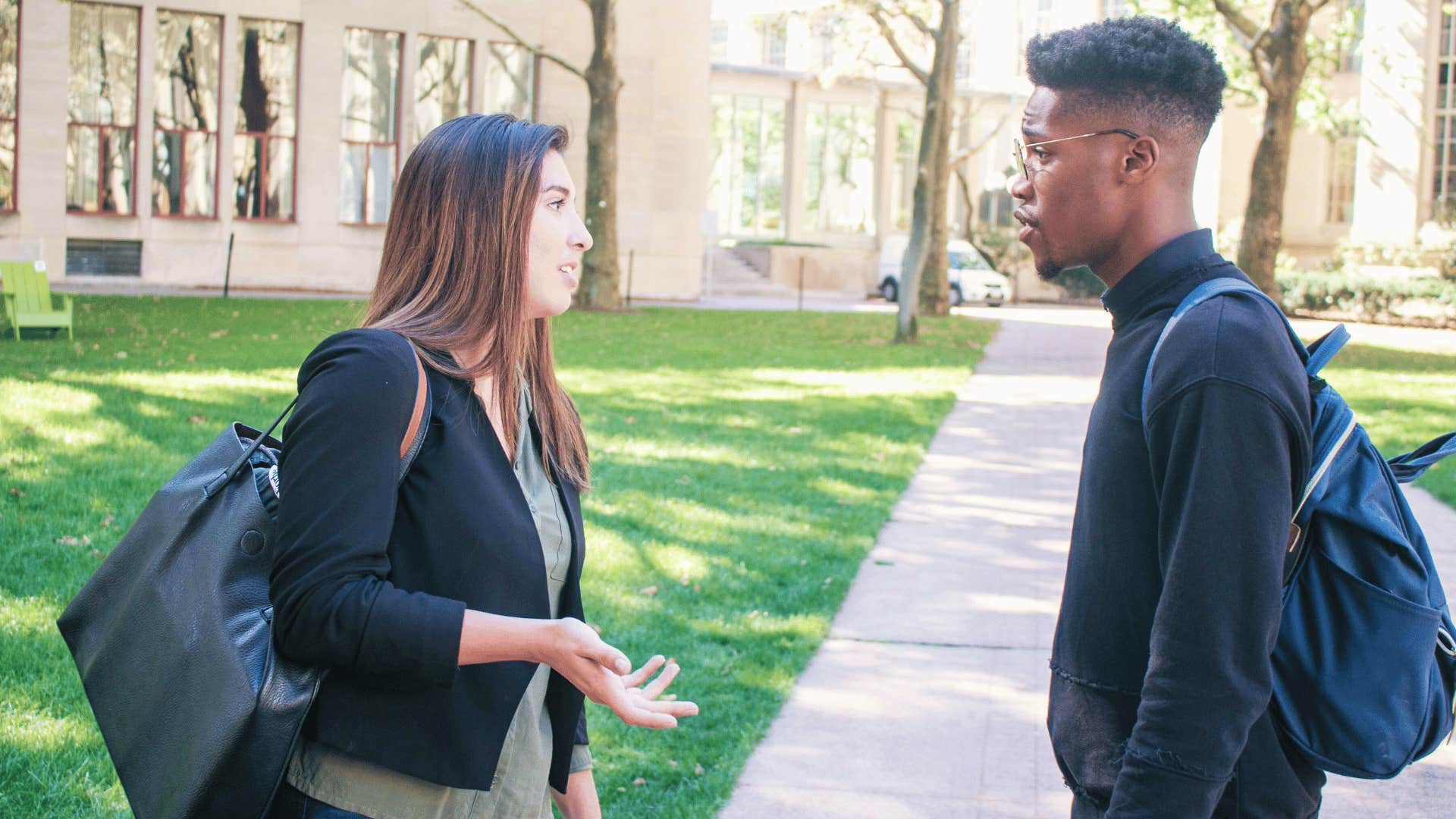 two students having difficult conversation