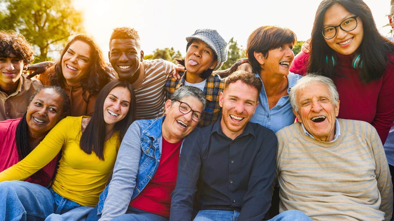 group of friends of various ages