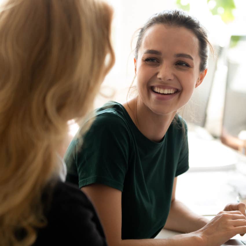 woman laughing 