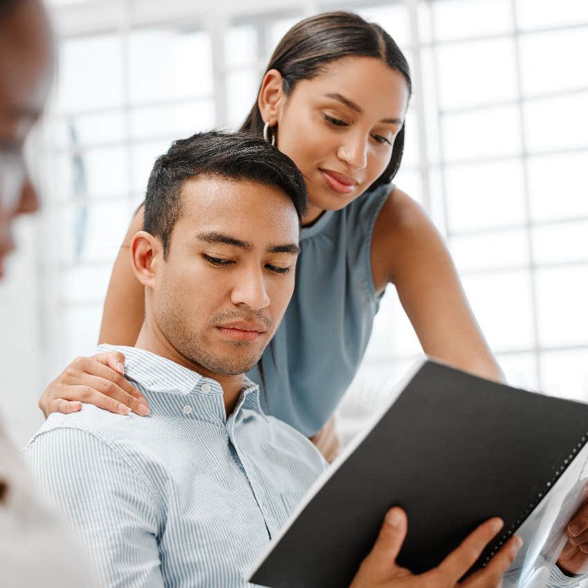 Female coworker has crush on man