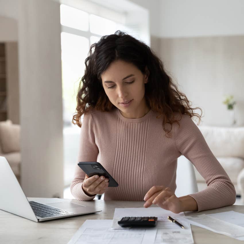 Woman who loves that she has a fear of debt