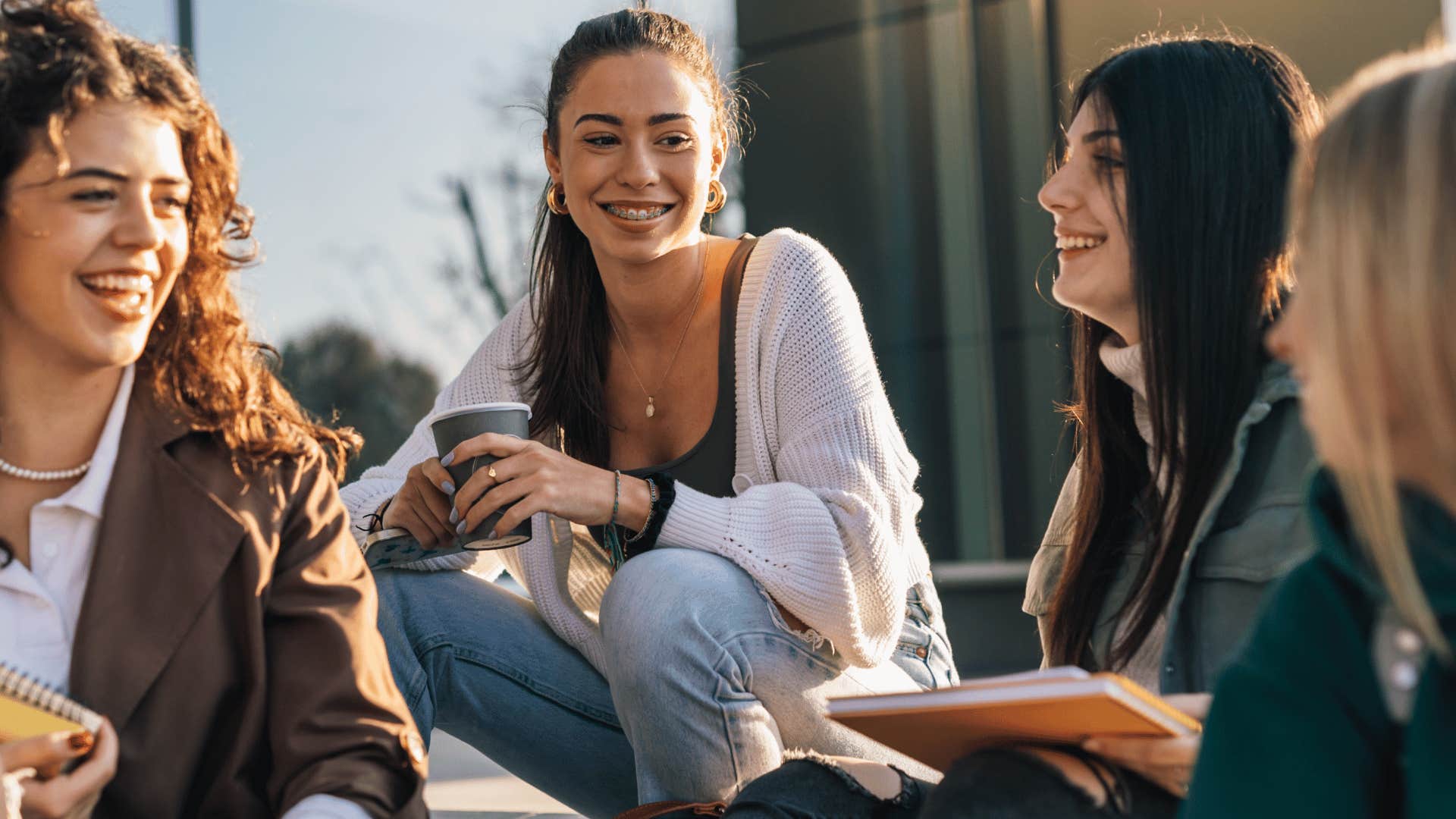 female students hanging out