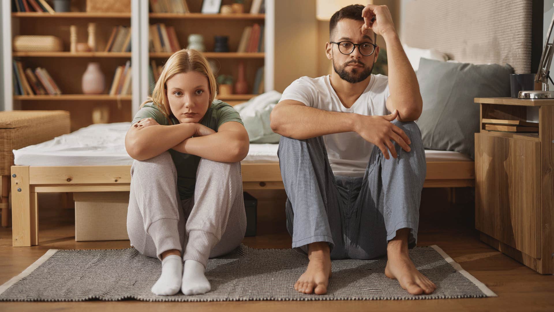 couple ignoring each other