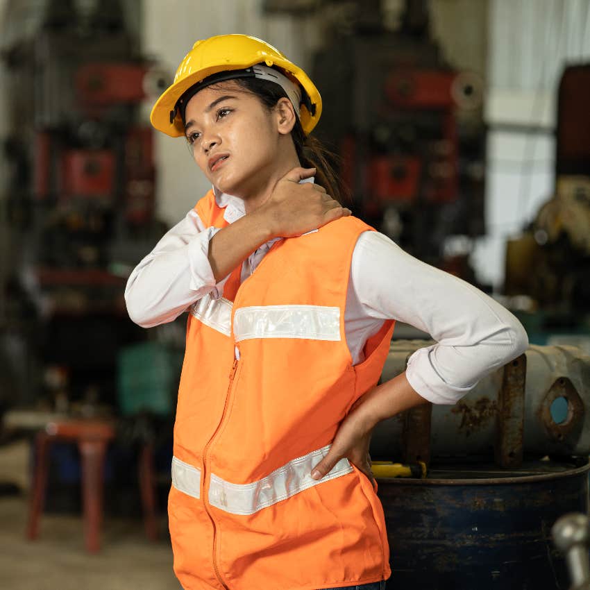 woman who took a career downgrade working in a warehouse