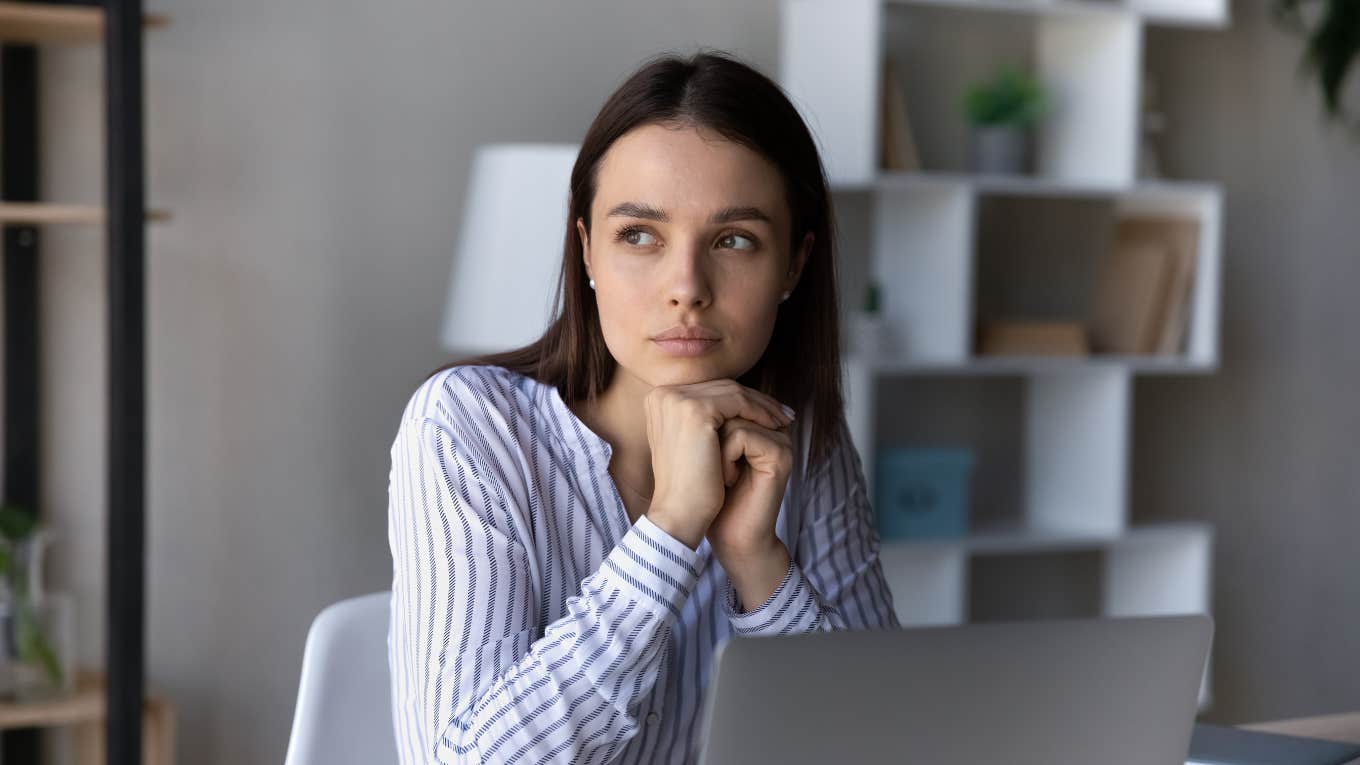 Young female worker in disbelief over average American salary