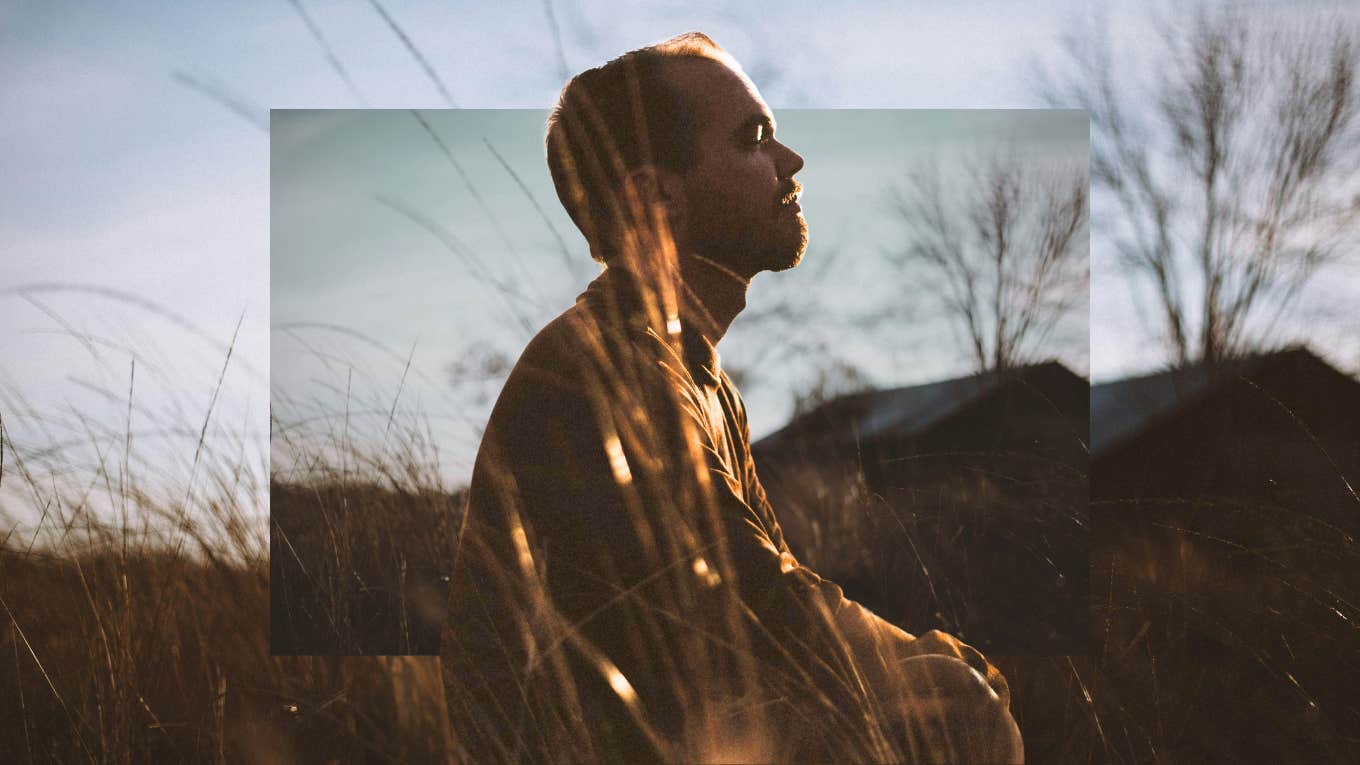 Man meditating, giving brain unfair advantage