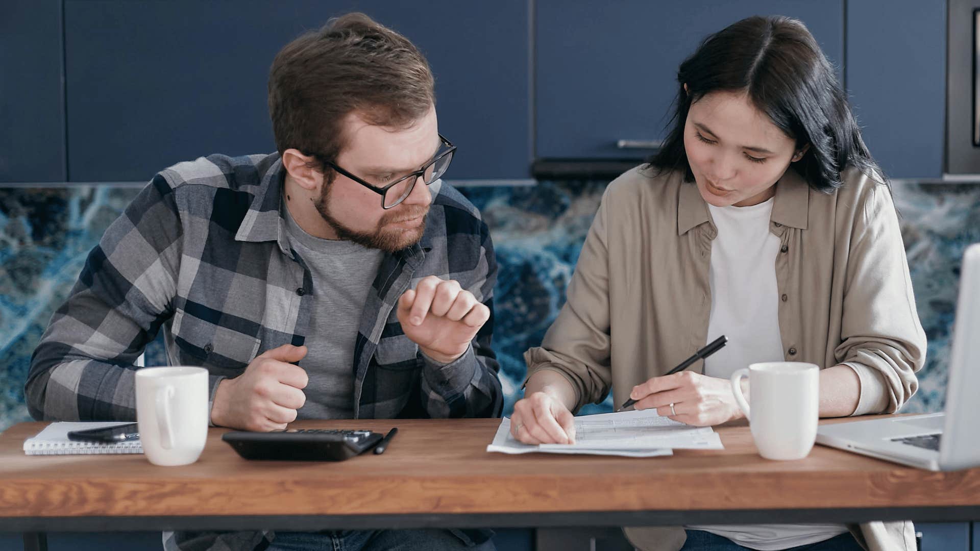 couple going over finances