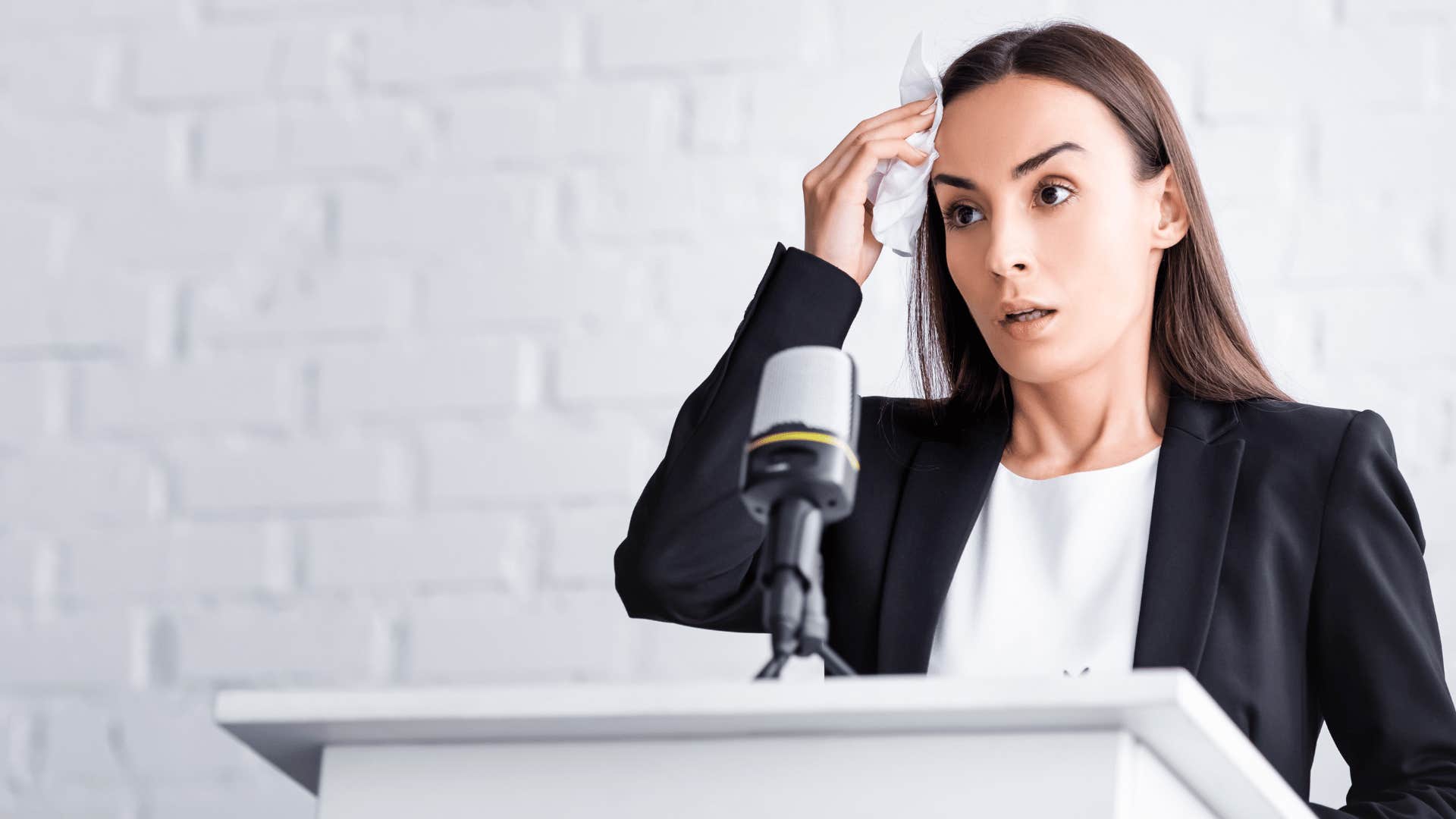 nervous presenter