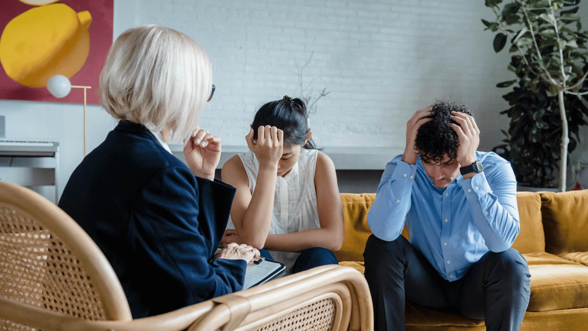 couple in counseling full of despair