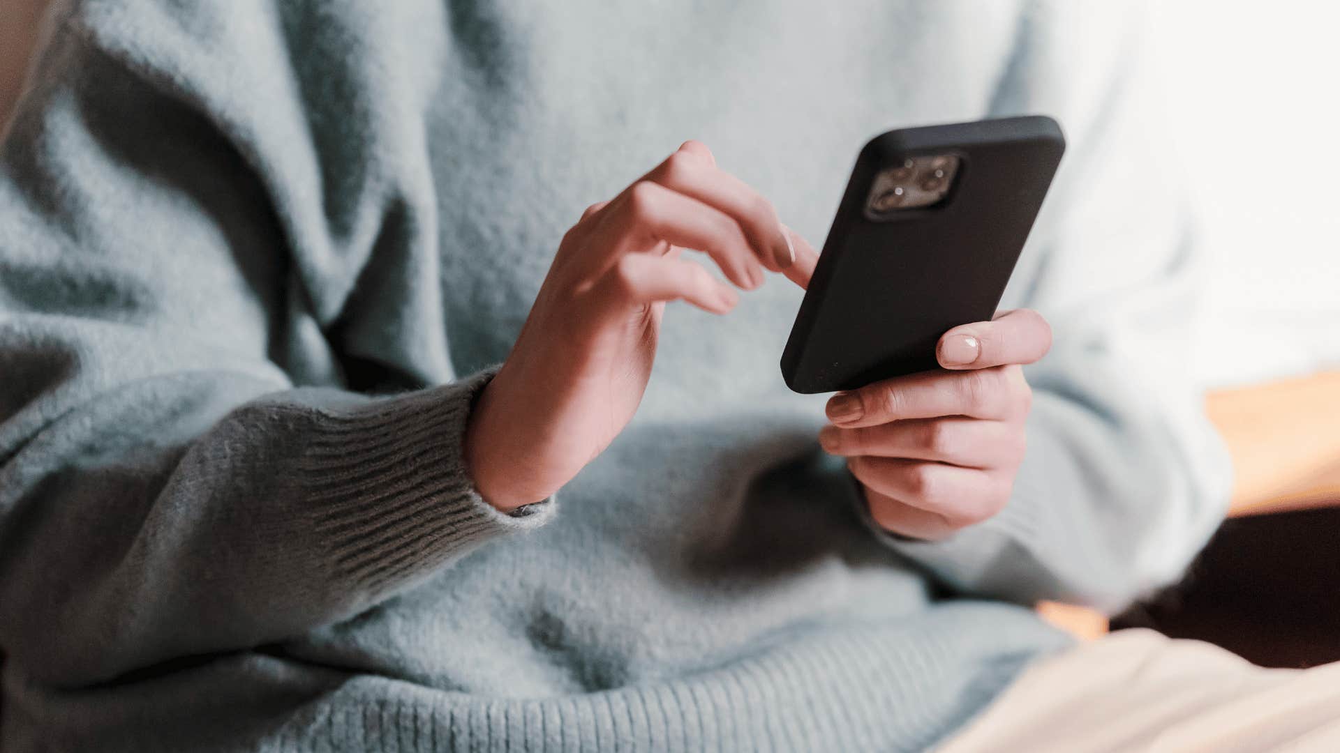 woman using cellphone