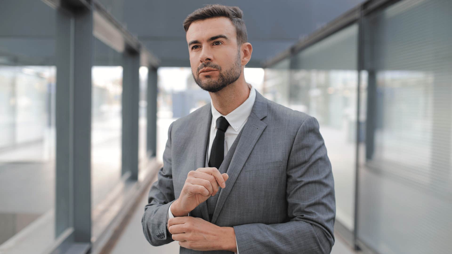 arrogant man in a suit