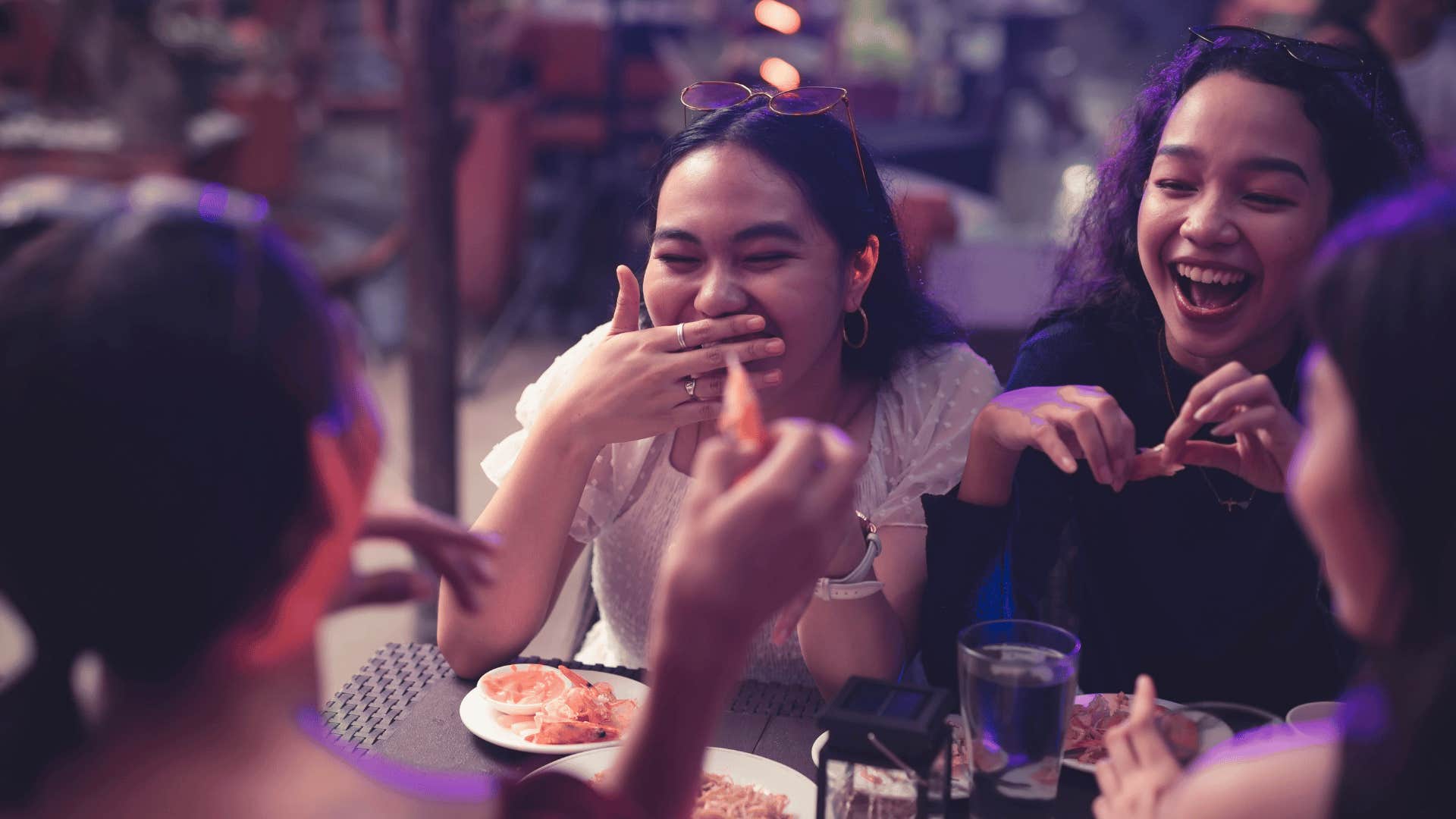 friend group laughing together