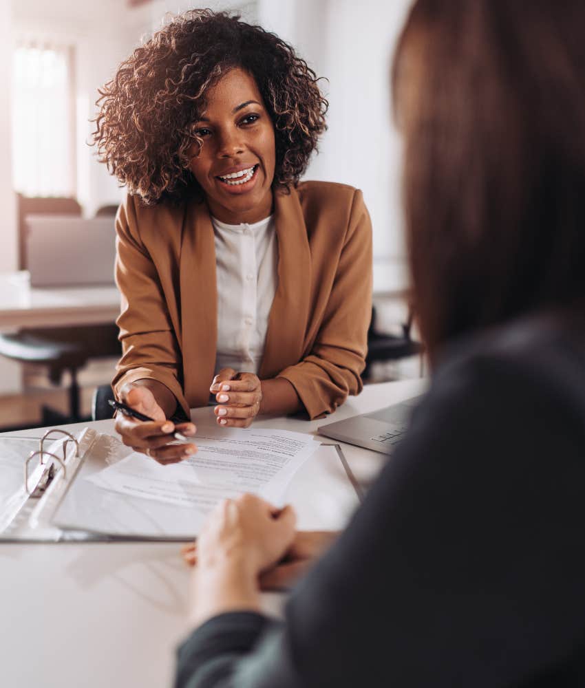 recruiter conducting a job interview