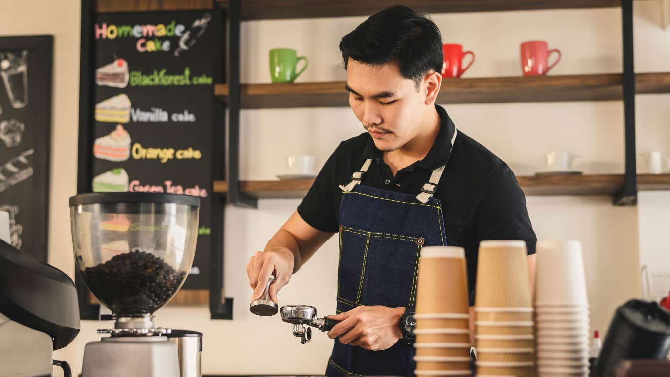 Barista refusing customer