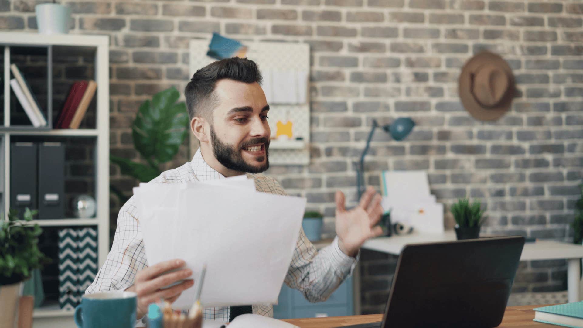 man getting impatient with work