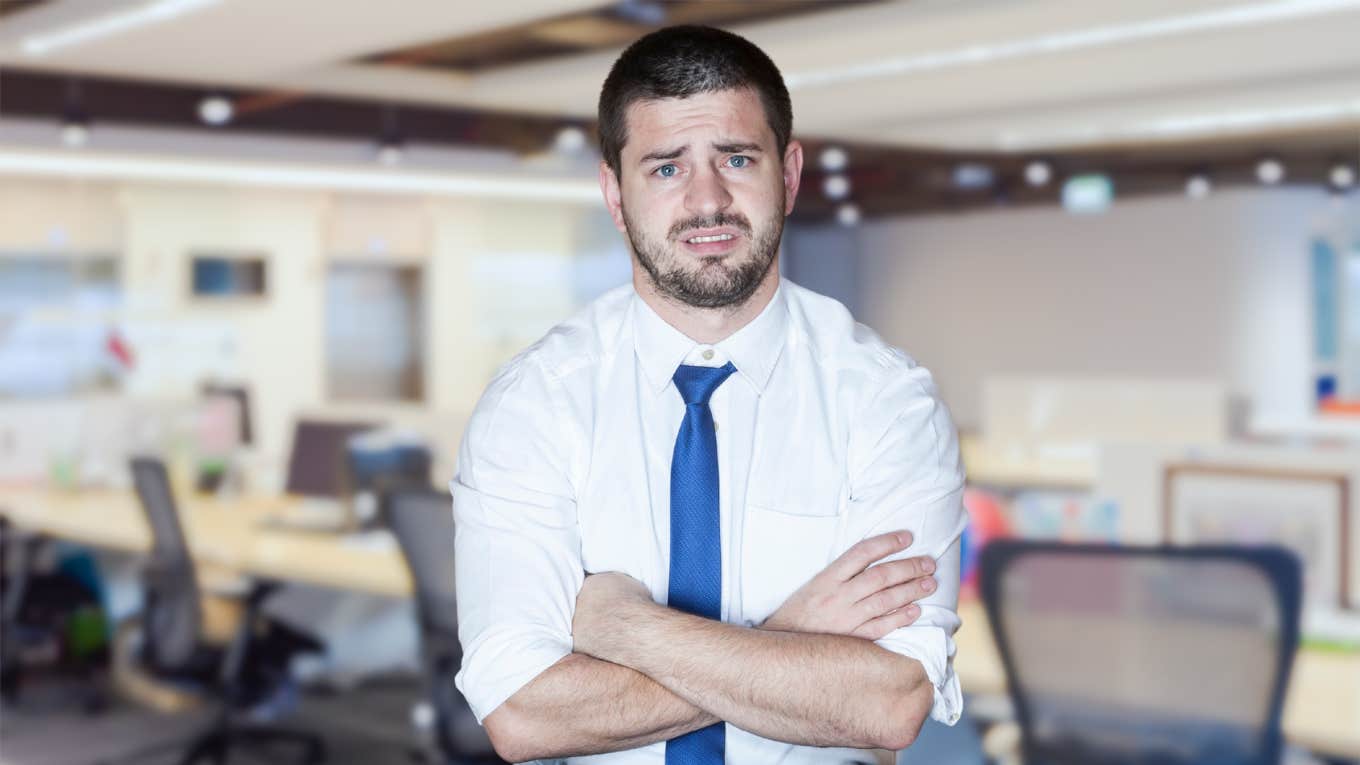 employee annoyed by return to office manager