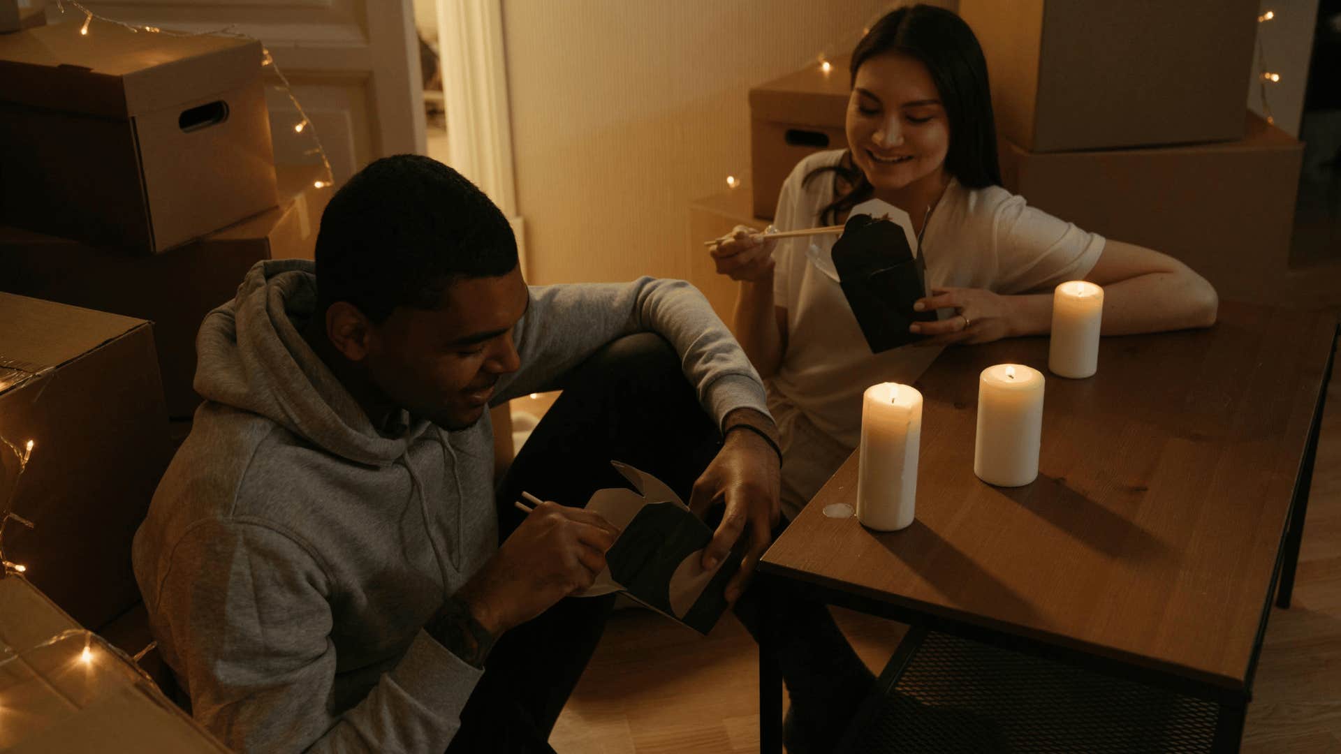 couple having dinner