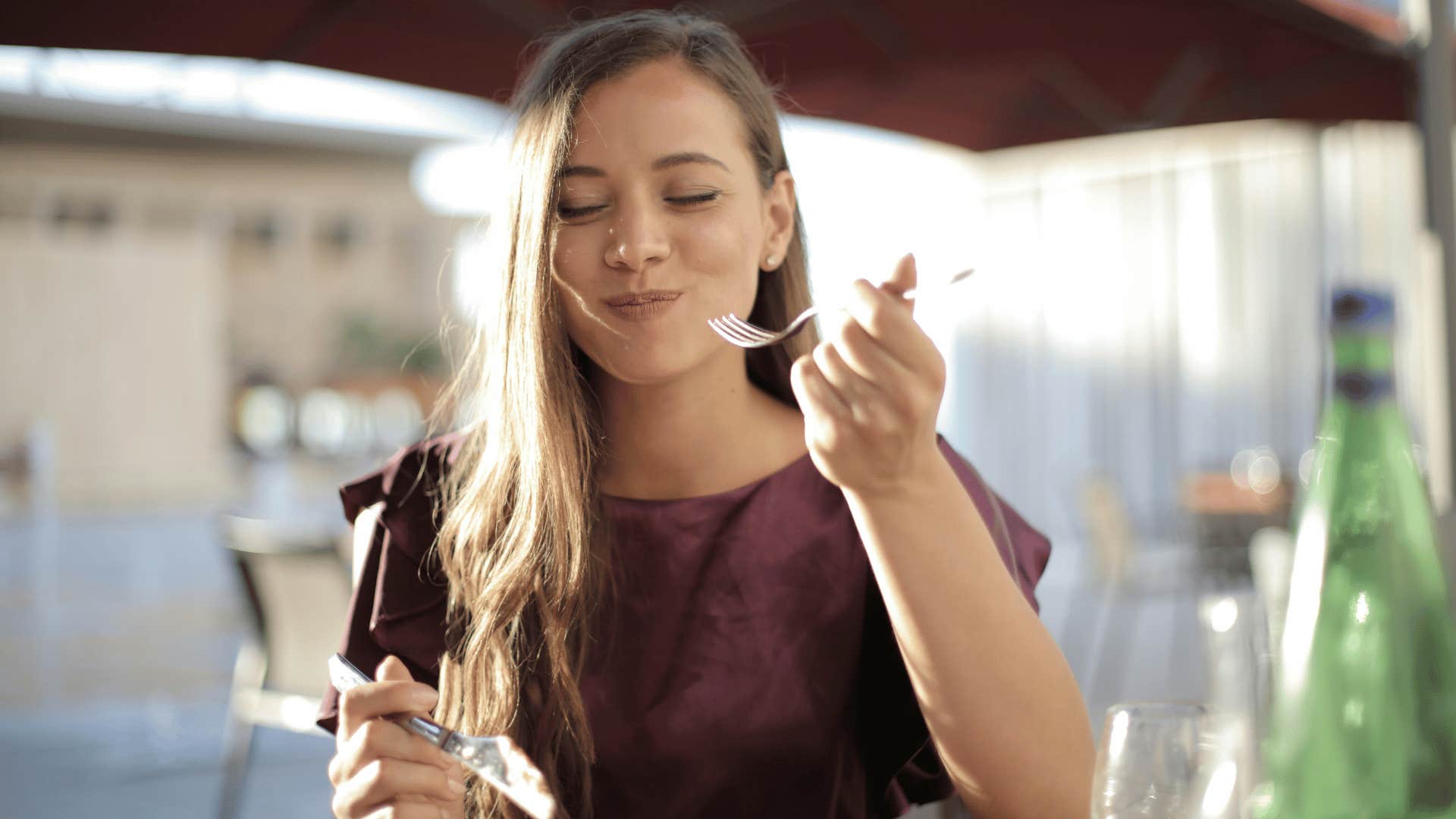 woman eating