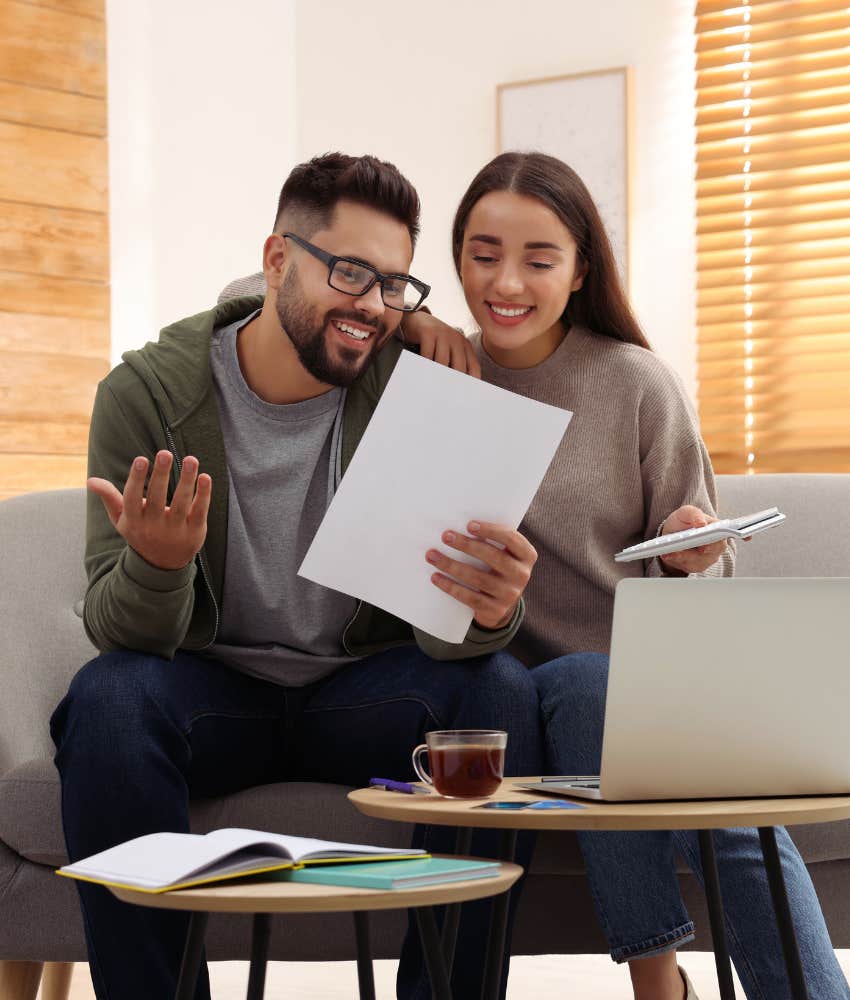 couple discussing finances