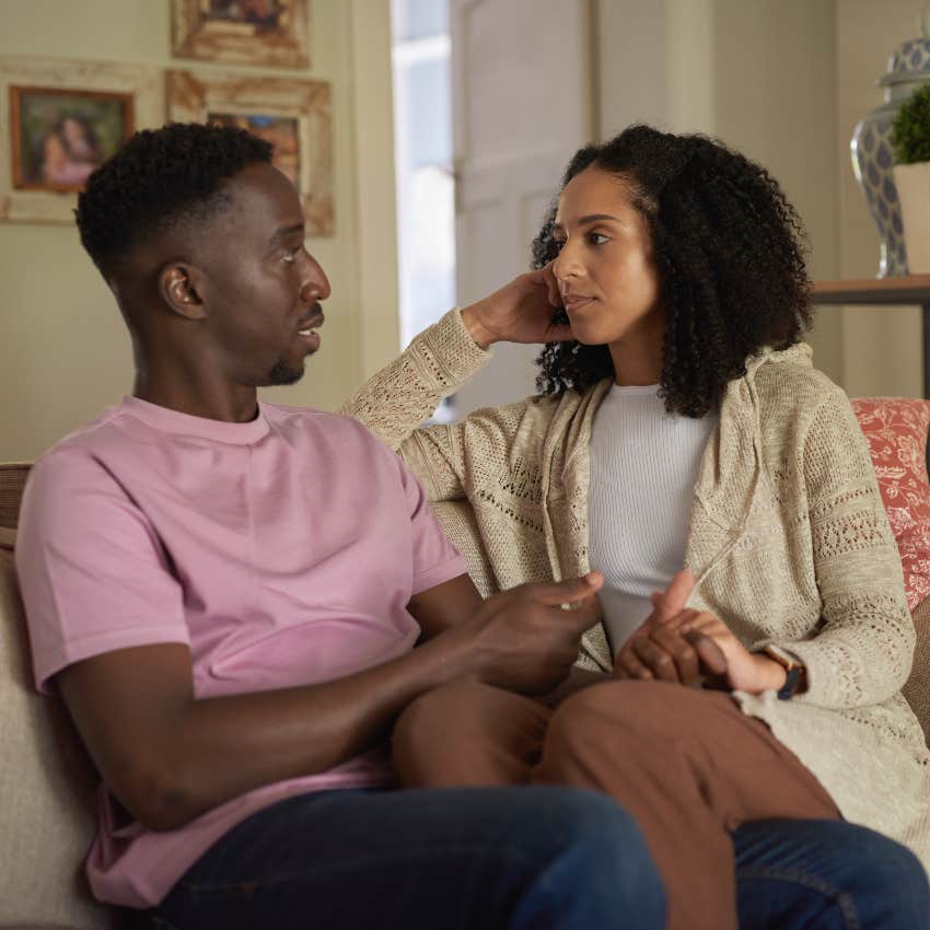 Couple having a serious conversation about kids