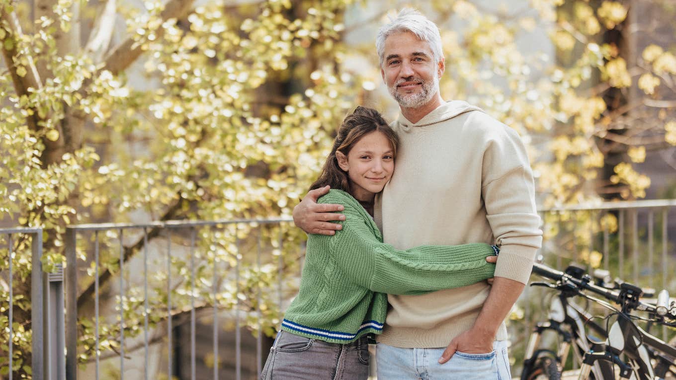 Dad and senior daughter