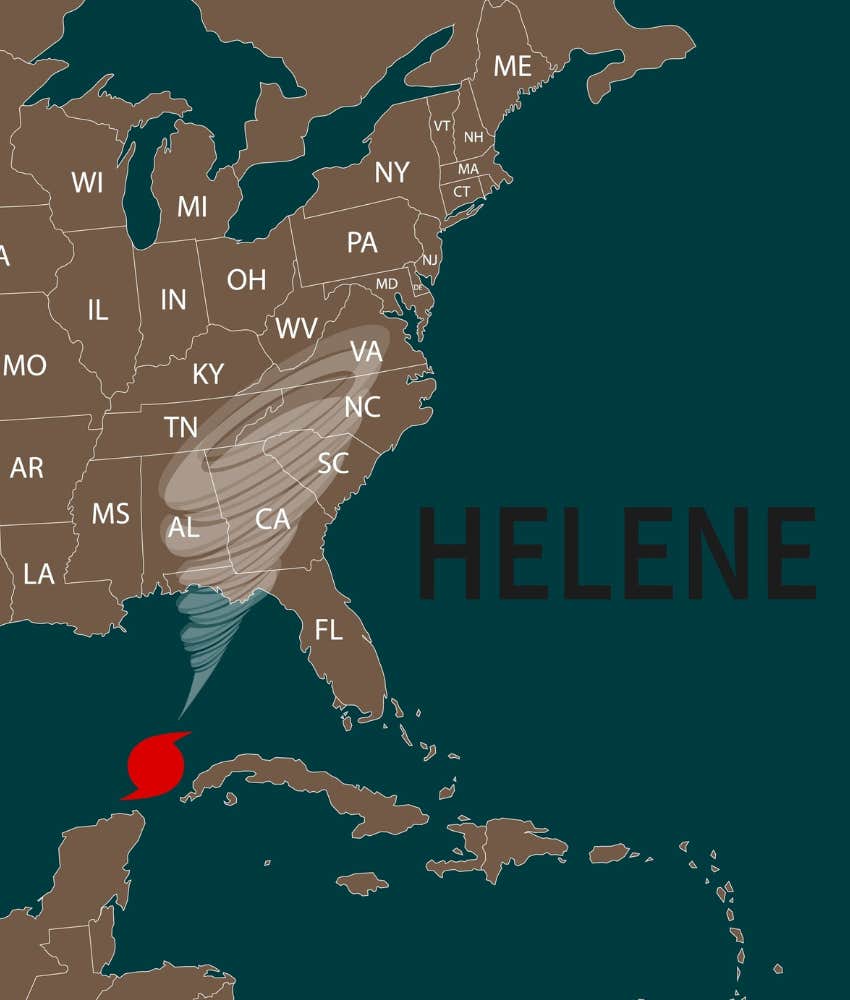 hurricane Helene map