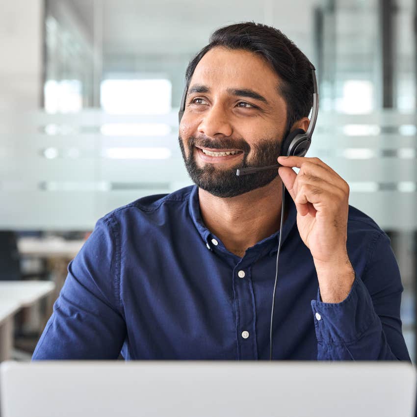 Worker smiling in the insurance career field. 