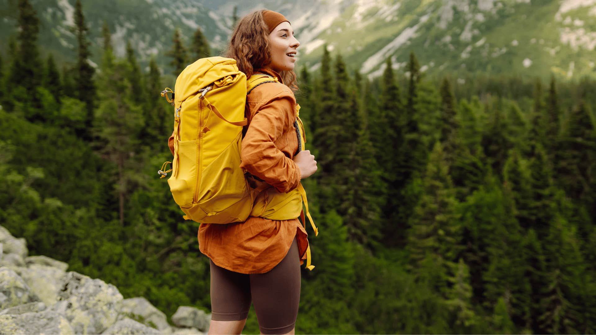 woman adventuring in nature