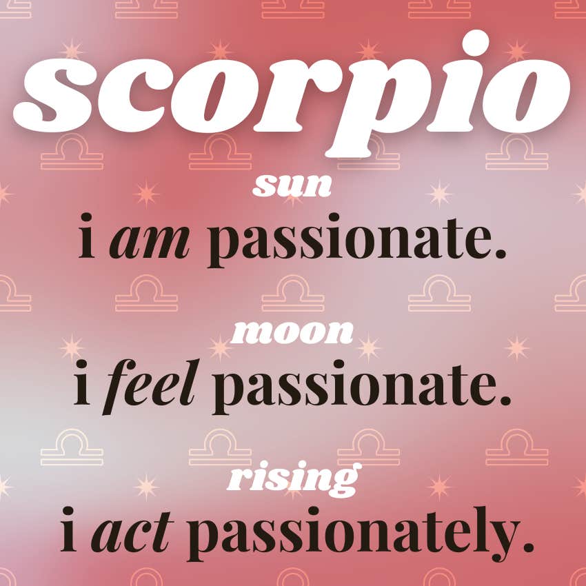 list of differences between scorpio sun, moon and risings