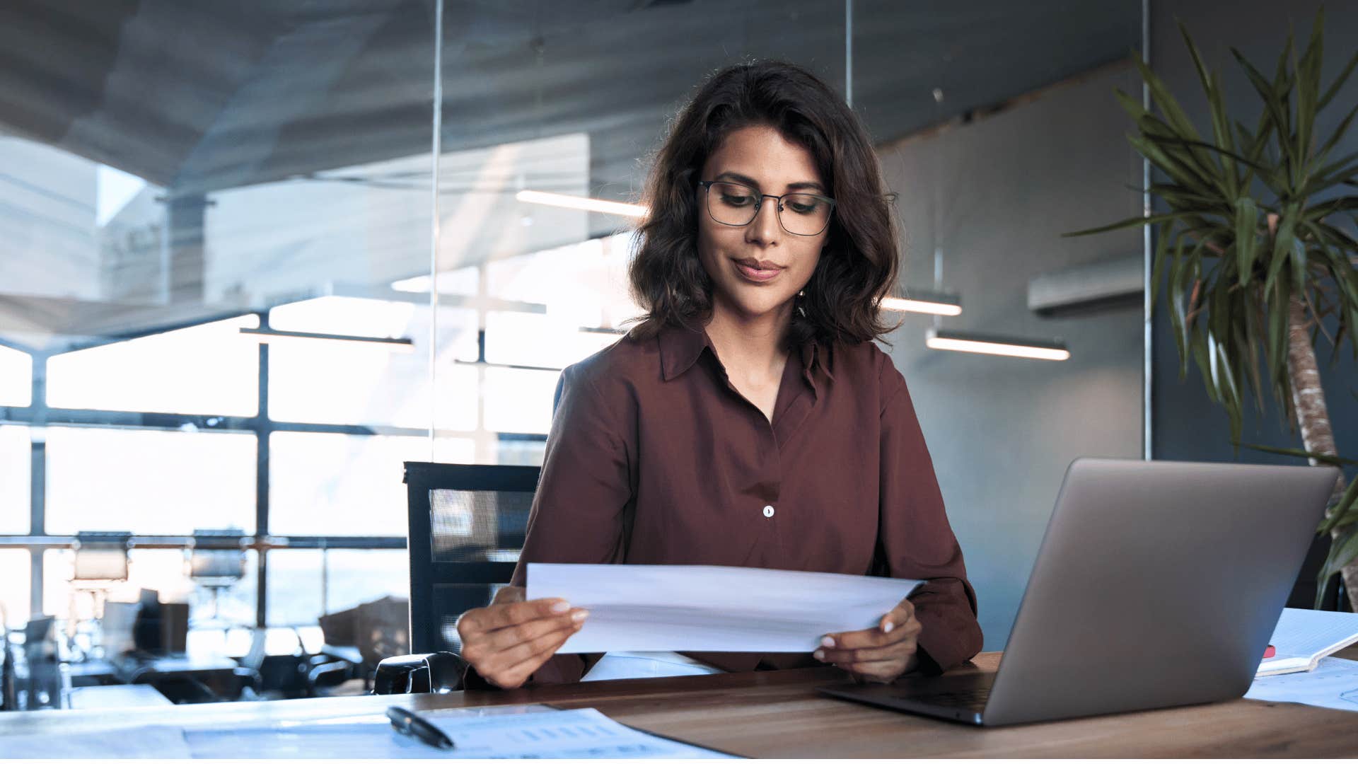 woman working on laptop