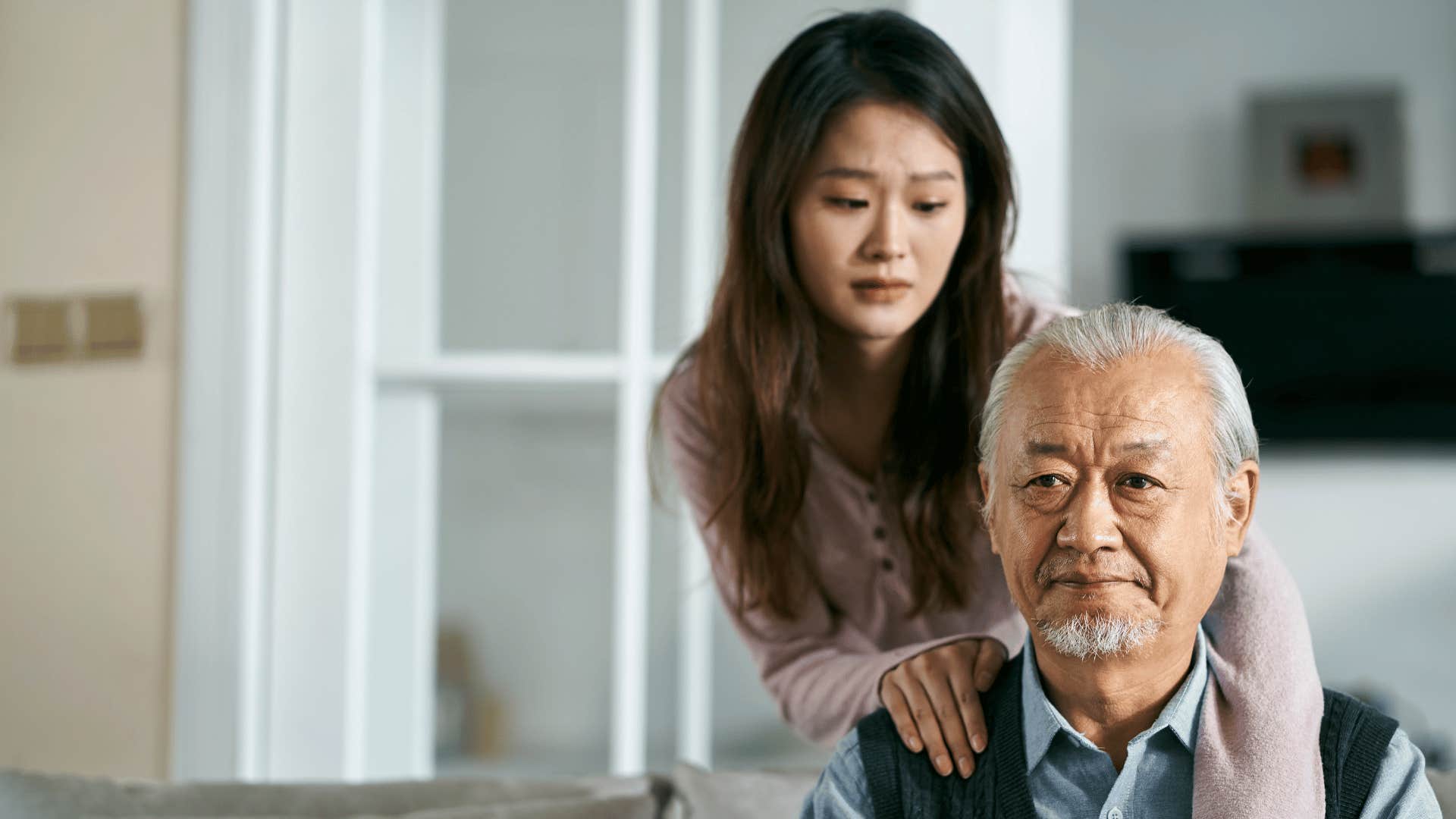 woman with older father