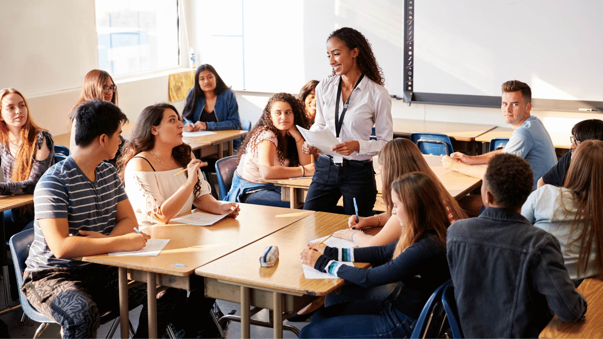 teacher in classroom 