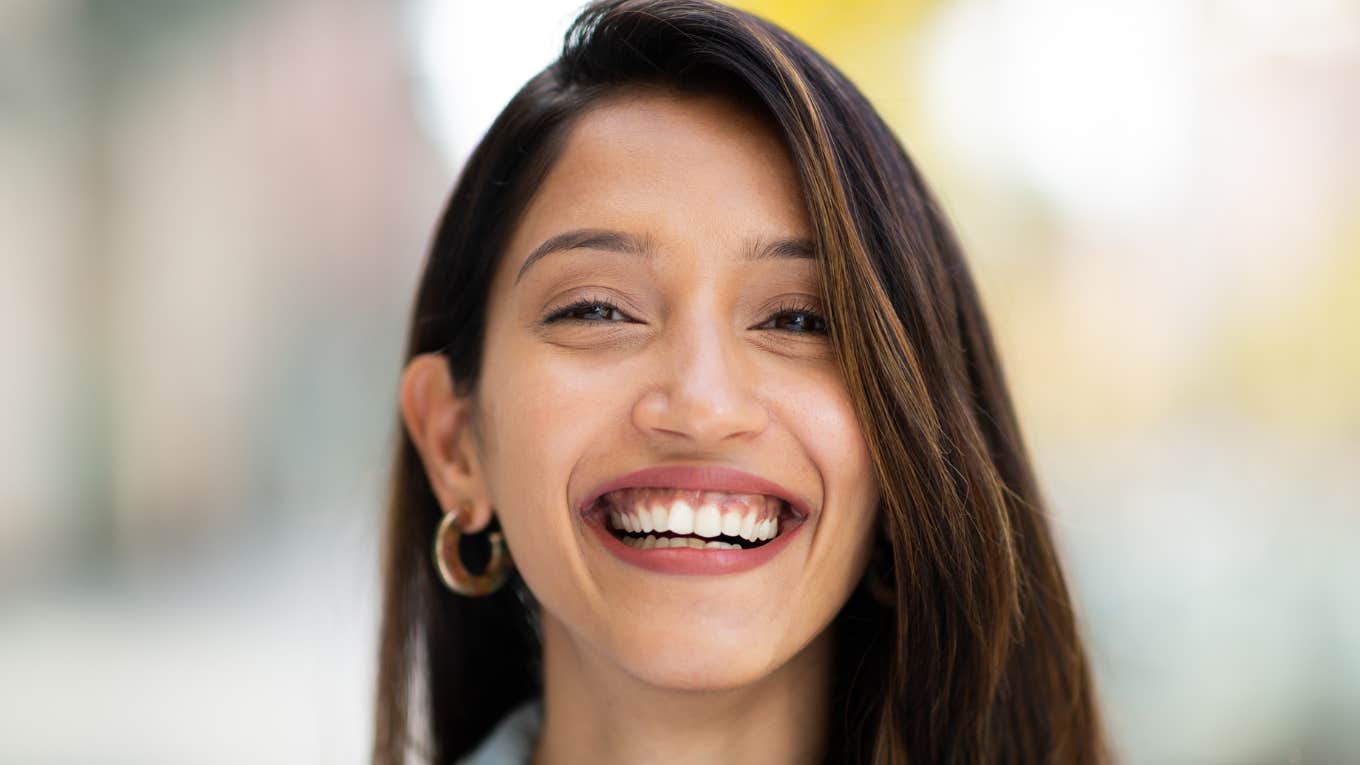 happy smiling woman