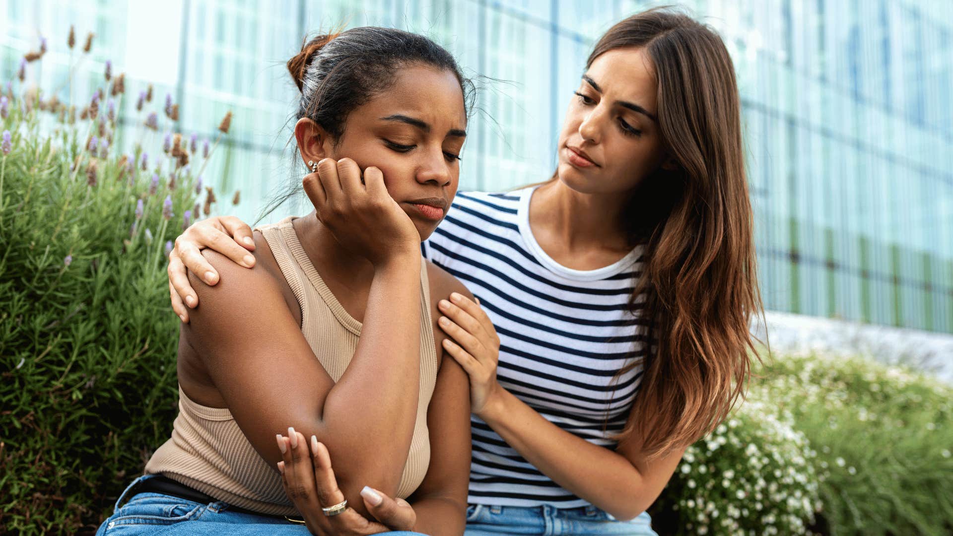 friend comforting her friend