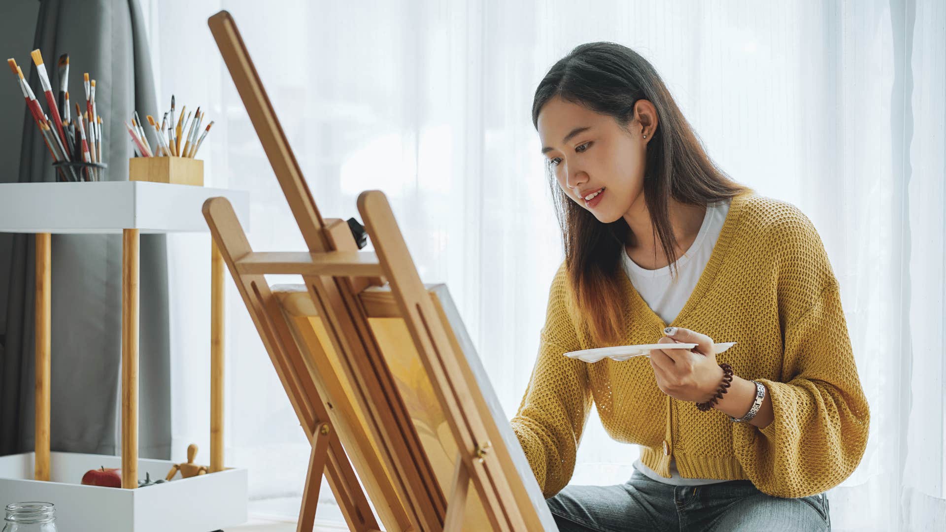 woman painting