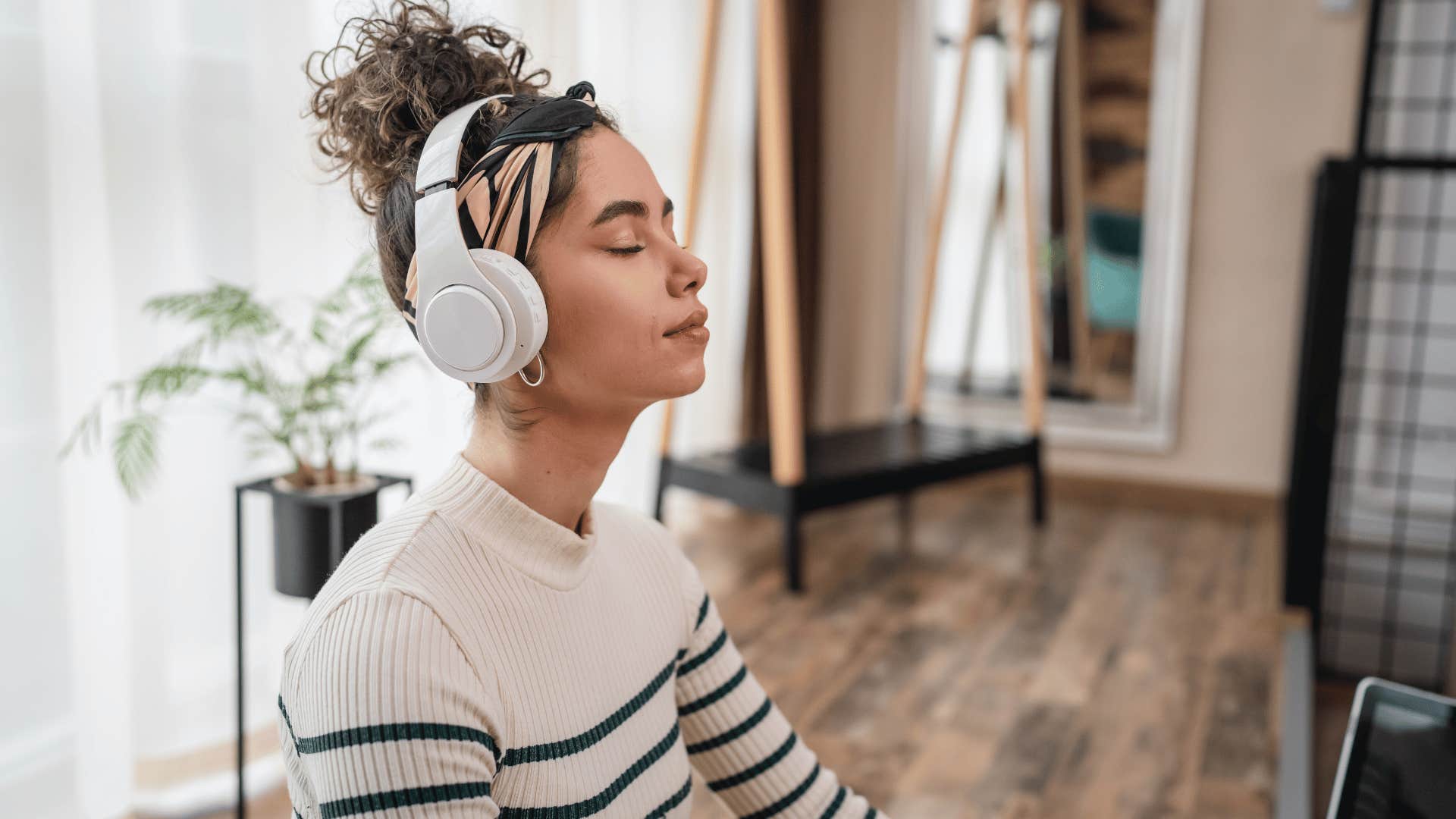 woman doing self-care