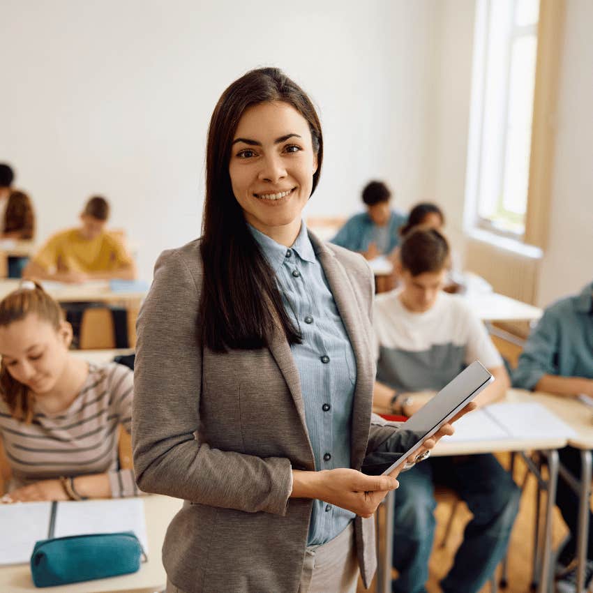 smiling female professor