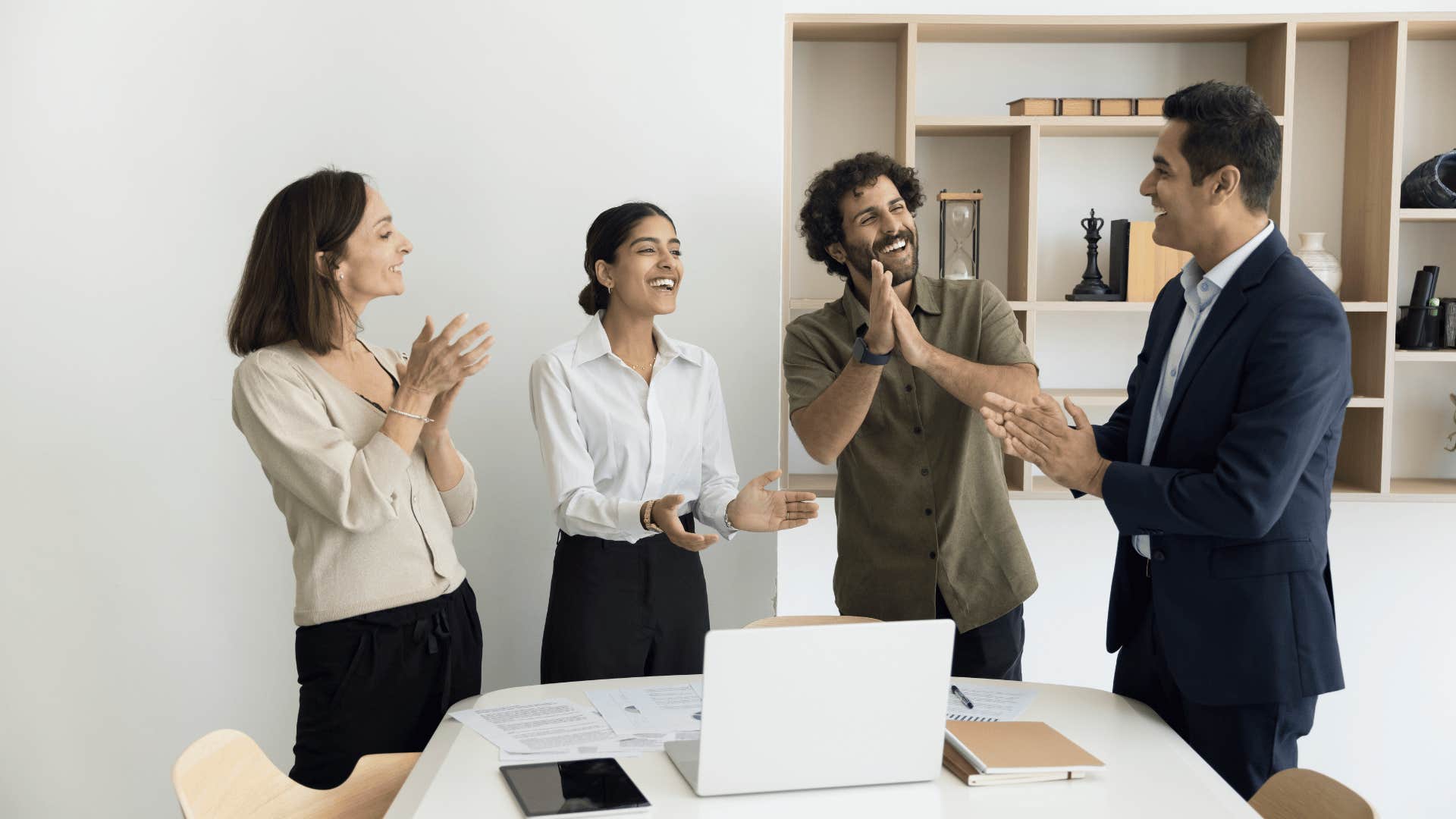 coworkers in a meeting