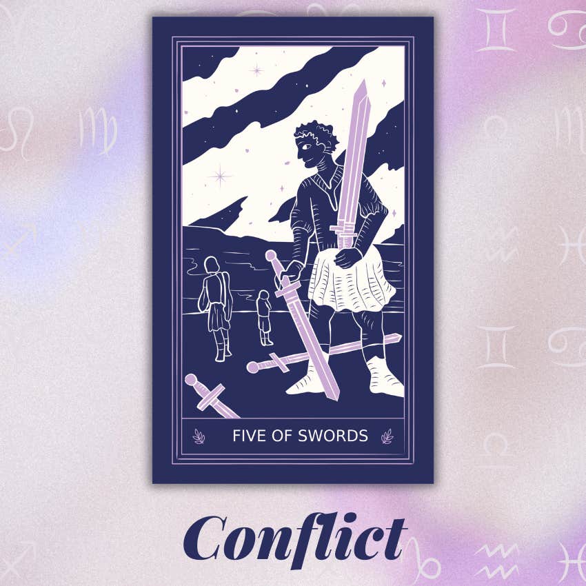 taurus tarot horoscope october 2024 five of swords