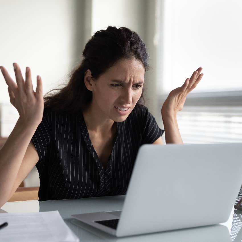 teacher reading students' nasty comments