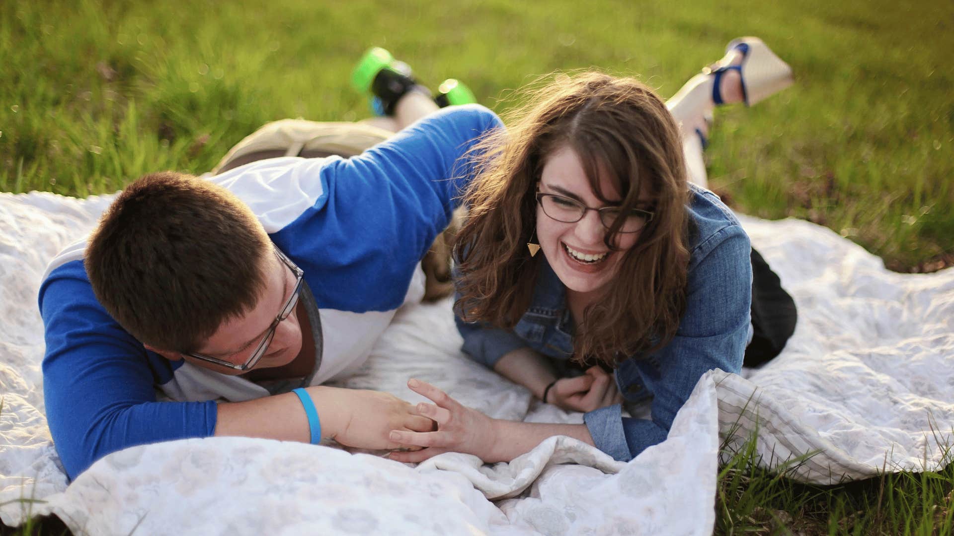 couple laughing