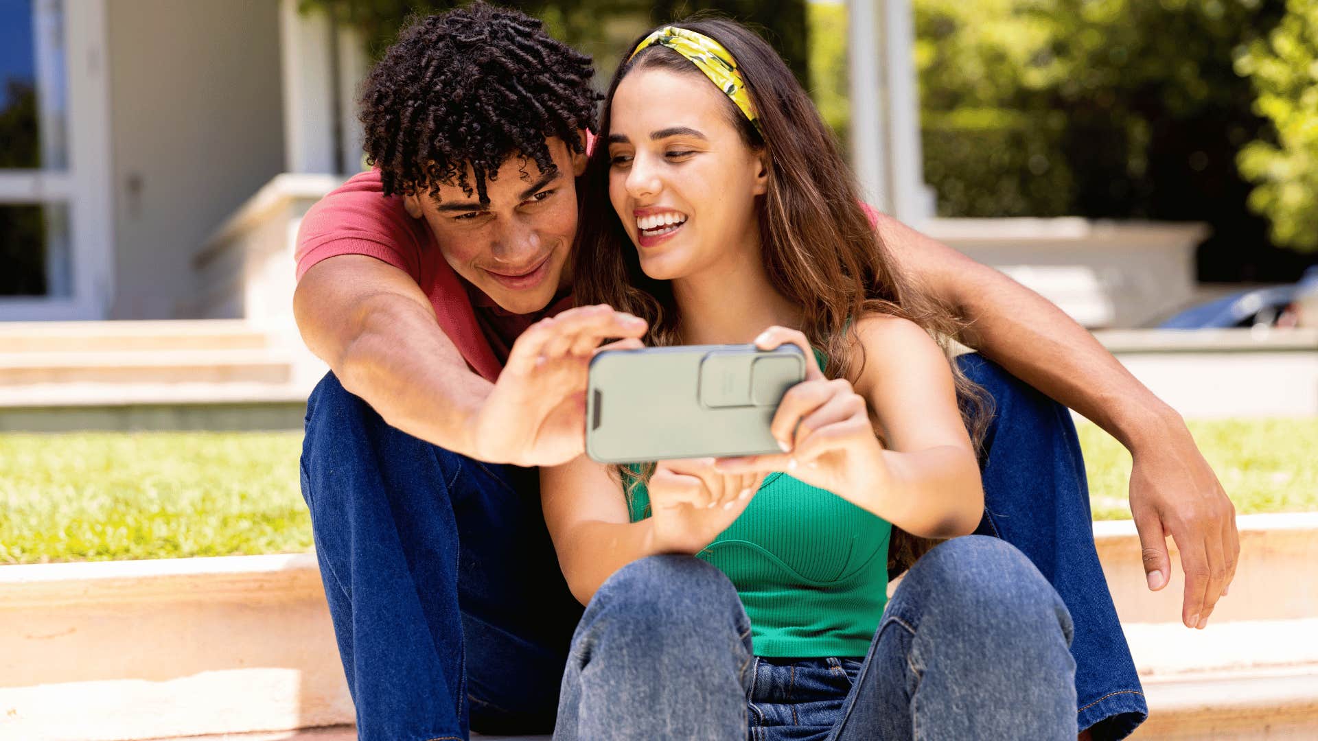 couple taking a selfie