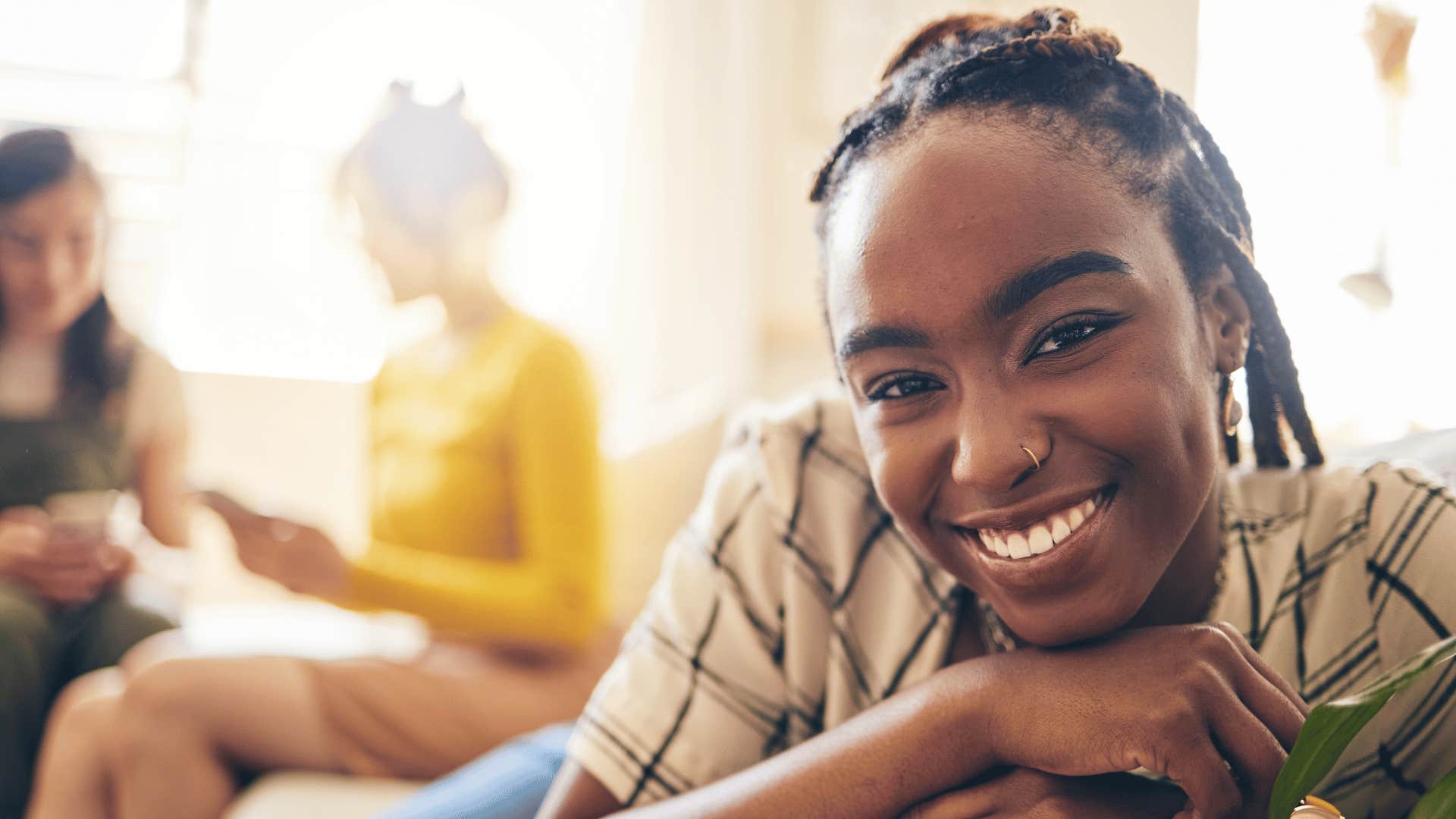 woman smiling 