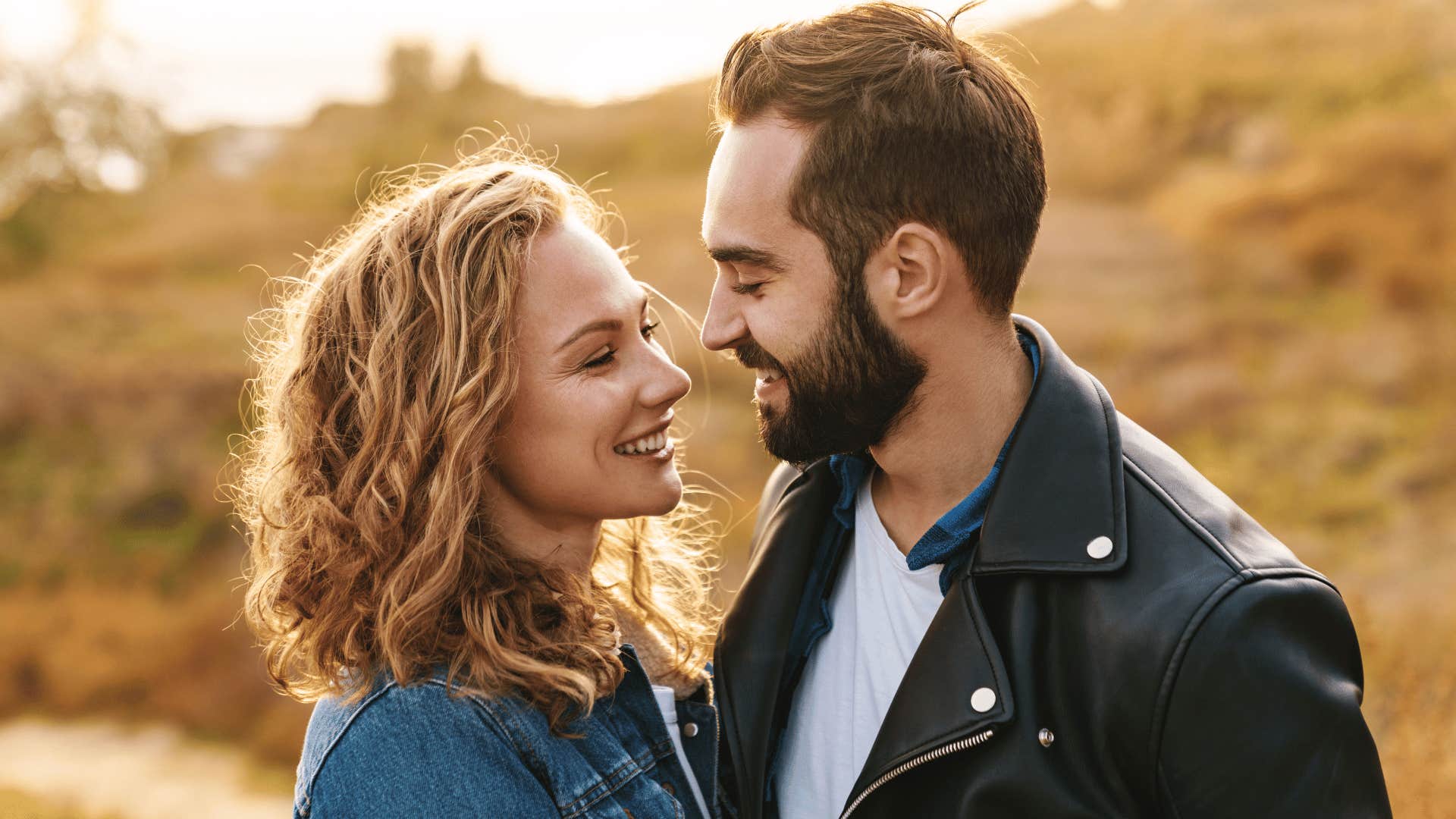 couple looking at each other lovingly