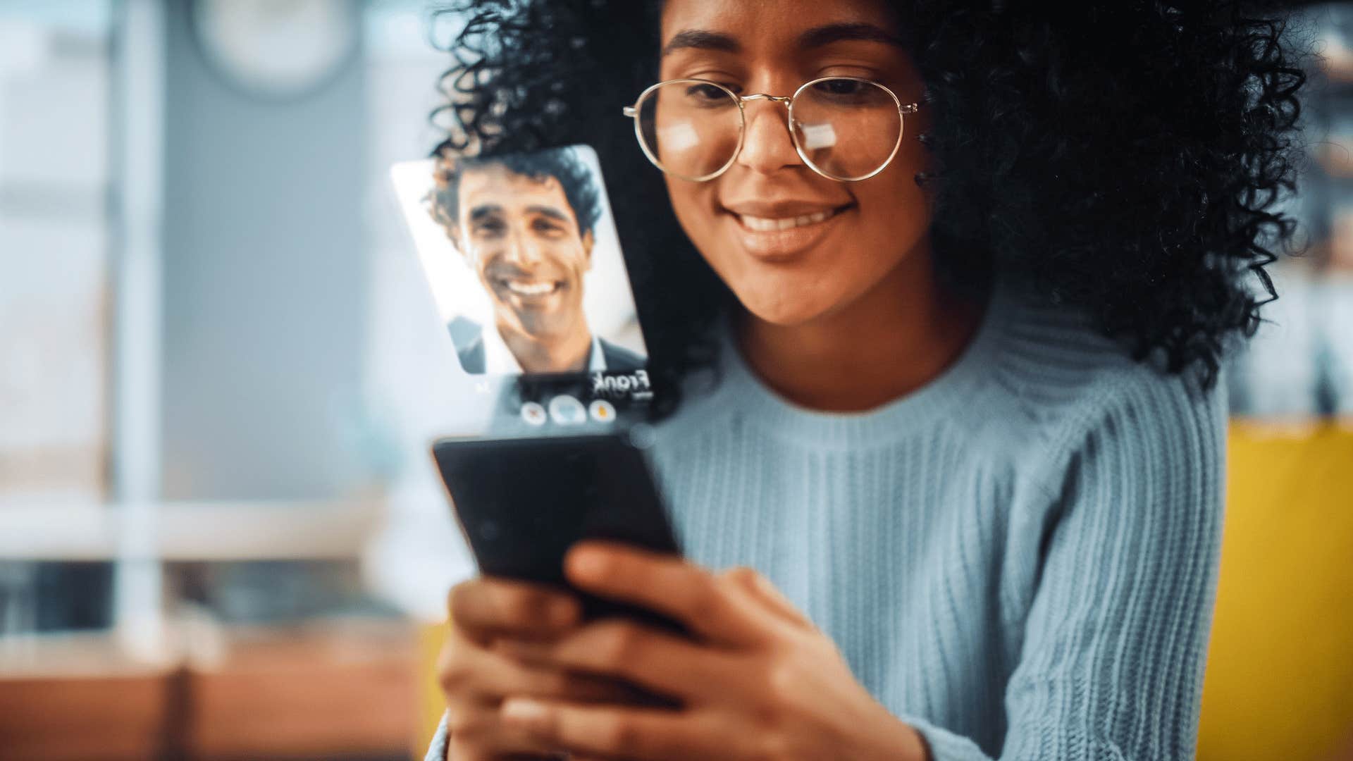 She gets a message from him and she is elated 