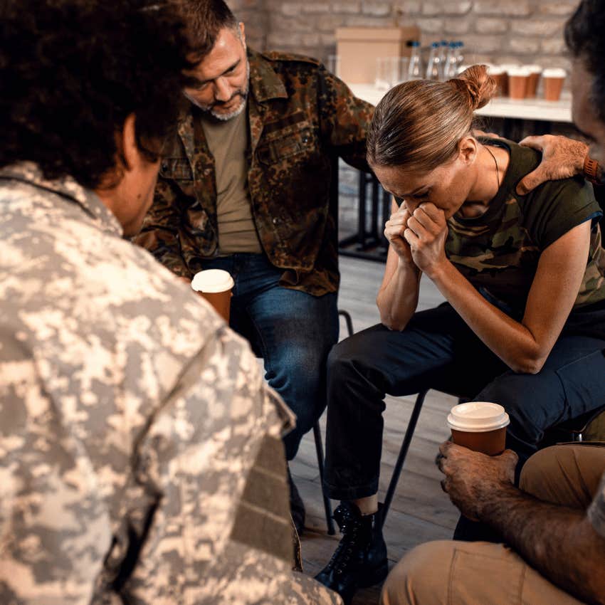 veterans in group therapy